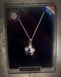 Vintage Made in Holland Silver-Plated Delft Blue Windmill Pendant Necklace | NOS in Original Box