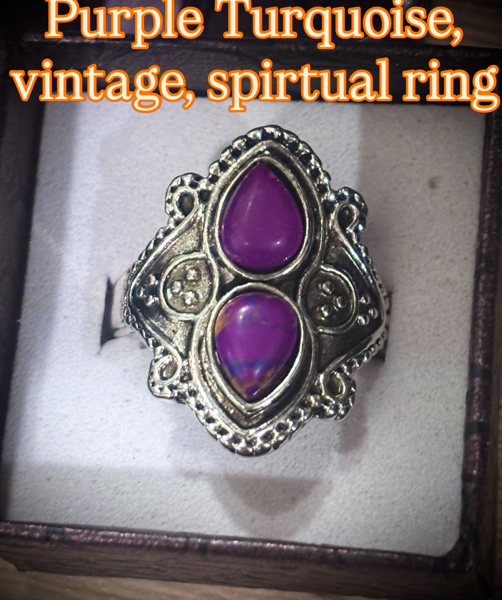 Purple Turquoise Vintage Ring