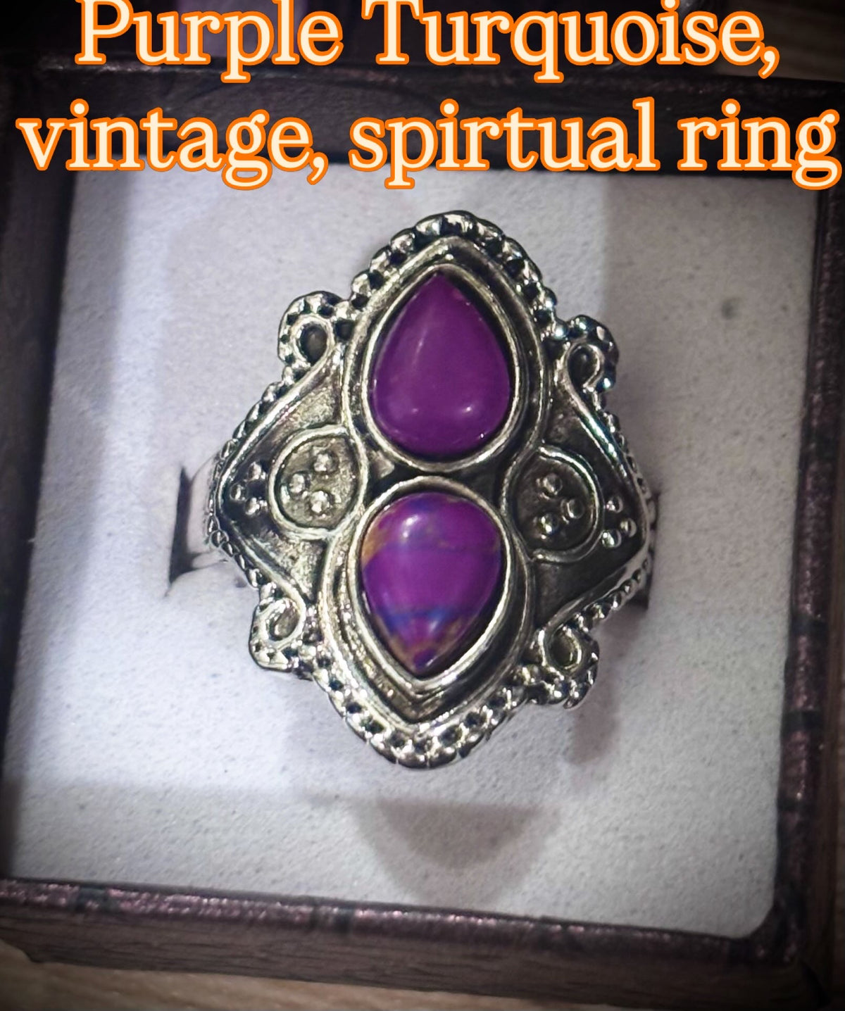 Purple Turquoise Vintage Ring