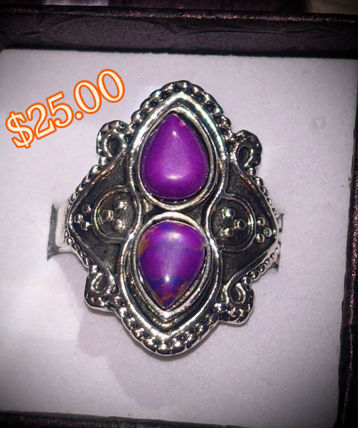 Purple Turquoise Vintage Ring