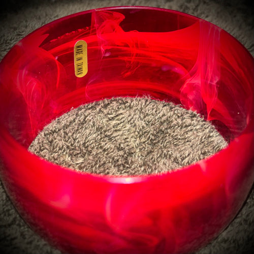 Cherry Red Translucent Wide Statement Bangle Bracelet – Made in Taiwan – Retro Lucite Style